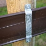 Brown stud fence for horses