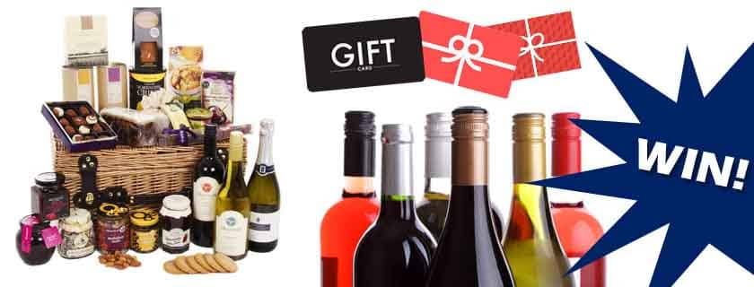 Competition prizes from Suddenstrike, hamper wine and gift vouchers